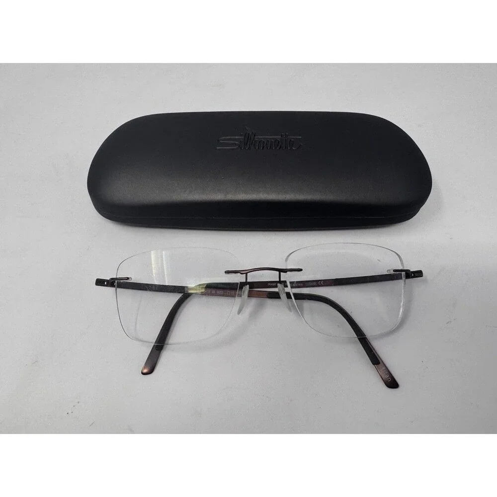 Silhouette 5416 40 6055 Titanium Bronze Gray Rimless Eyeglasses Frames 19 140
